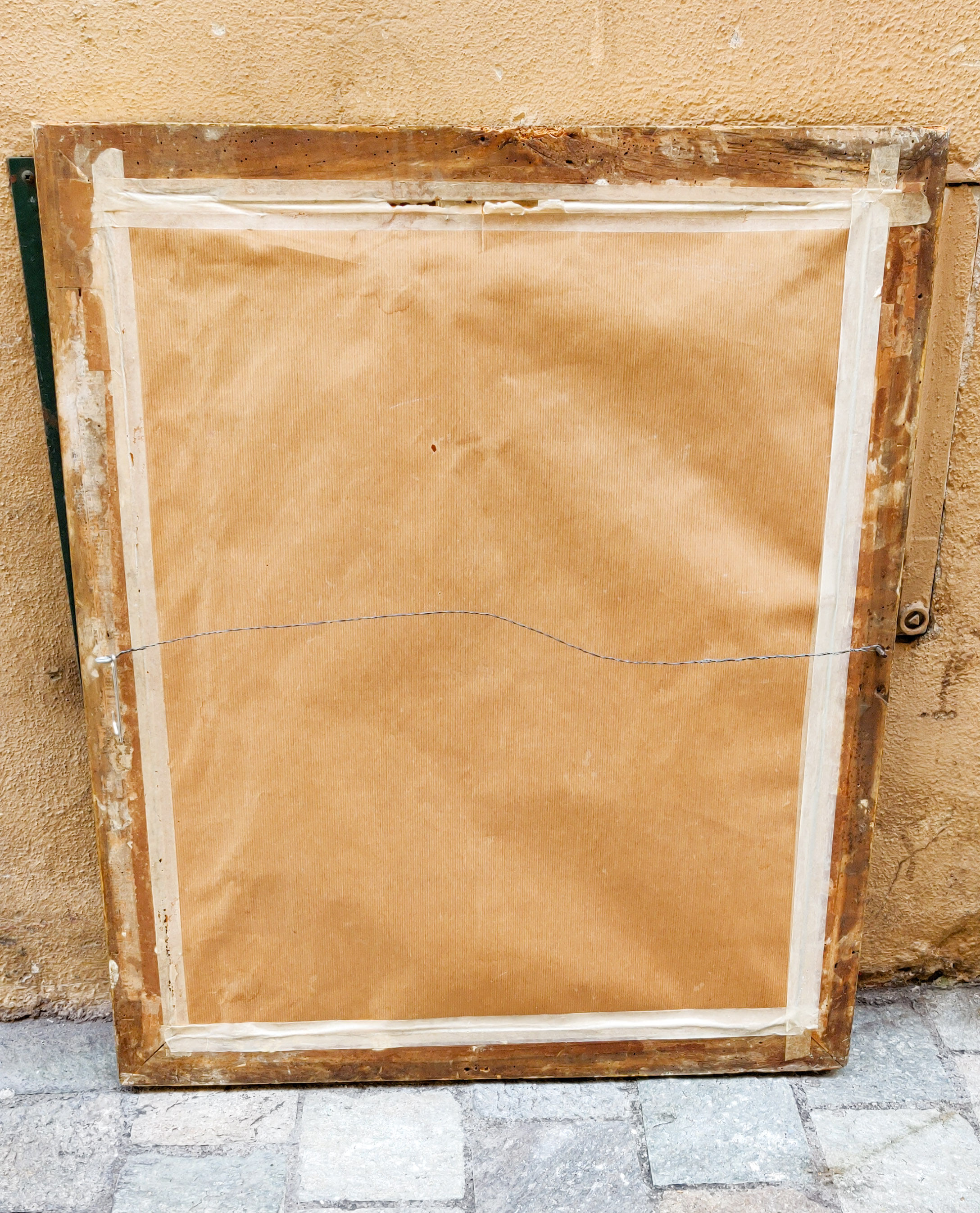 Mirror golden era wood restoration XIX 82.5x68.5cm