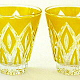 Suite of six glasses of liquor color