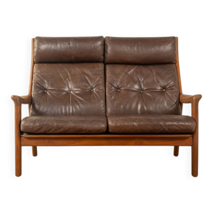 Canapé 2 places en cuir