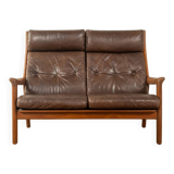 Canapé 2 places en cuir par Georg Thams pour A/S Vejen Polstermøbelfabrik