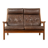2-seater Leather Sofa by Georg Thams for A/S Vejen Polstermøbelfabrik