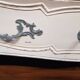 Beautiful curved chest of drawers in patinated Louis XV style