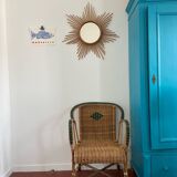 Vintage wicker armchair