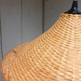 Vintage wicker hanging lamp
