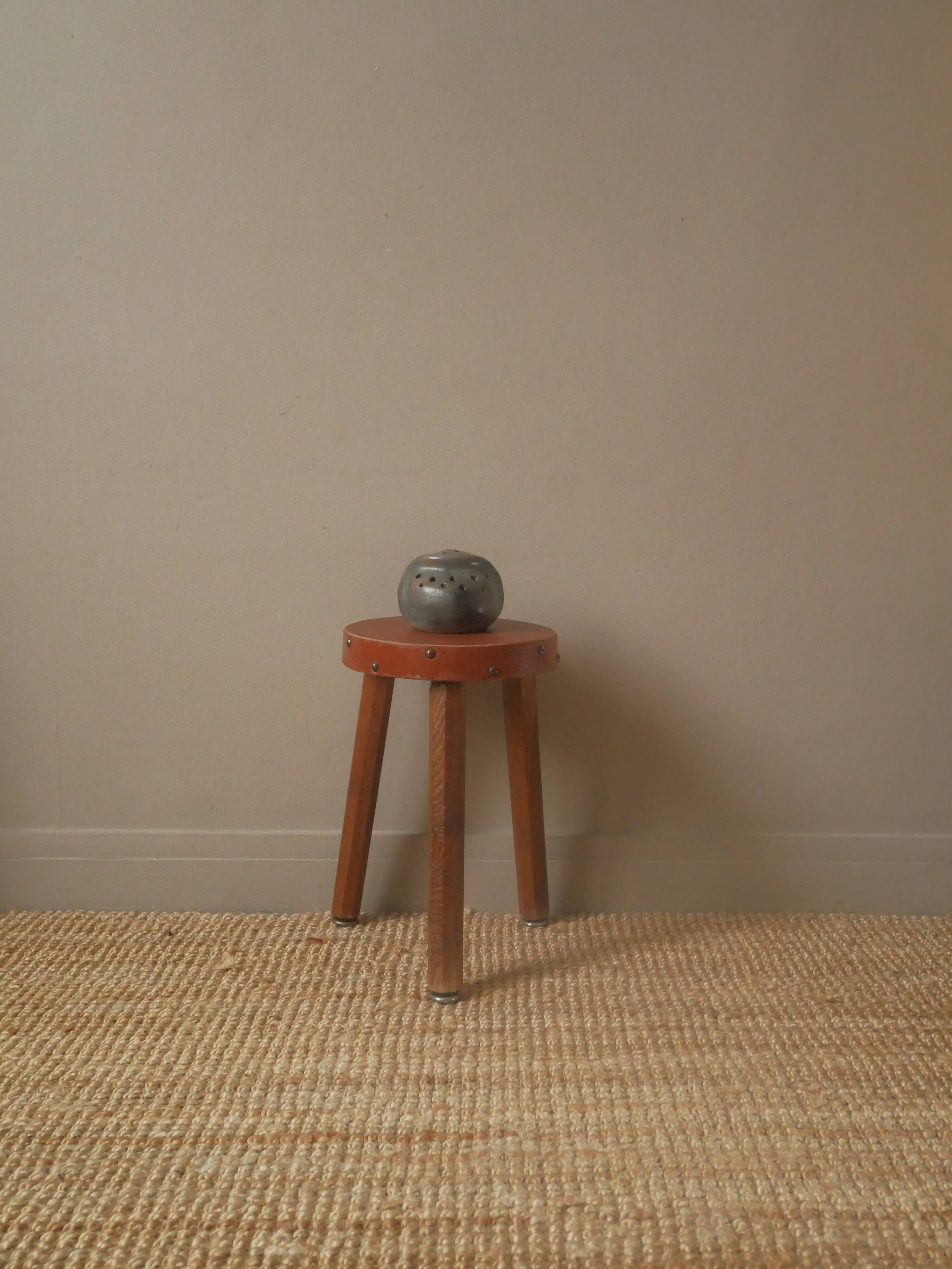 Ceramic flower stick Au grès du jour honfleur pottery handmade artisanal manufacturing