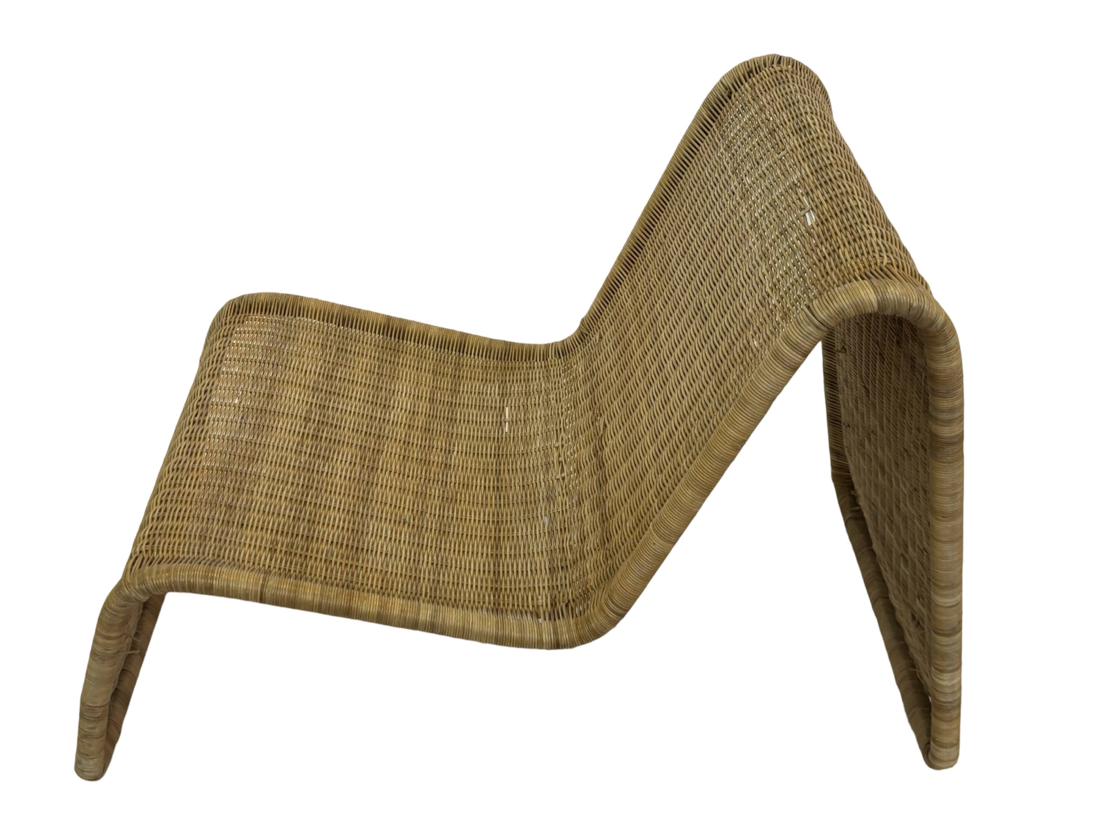 Vintage Ikea Hestra Wicker Lounge Chair 80's Design