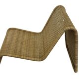 Vintage Ikea Hestra Wicker Lounge Chair 80's Design
