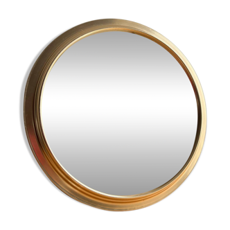 Miroir rond doré vintage