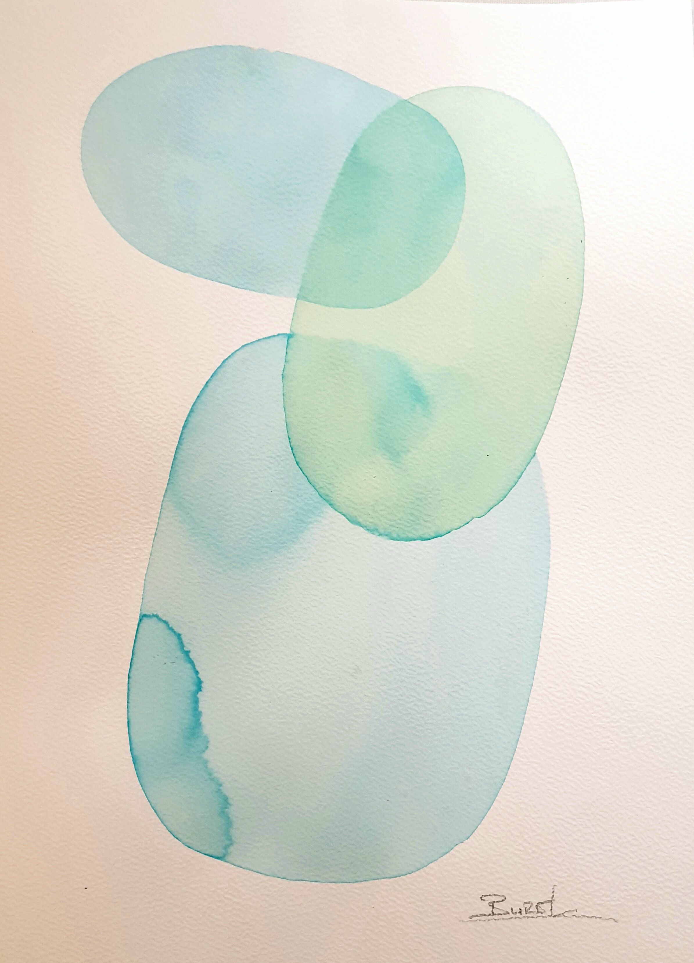 Abstract watercolor painting