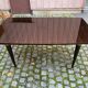 Scandinavian dining table in solid wood and rosewood with a mahogany effect