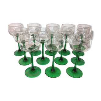 Vintage Alsace white wine glasses
