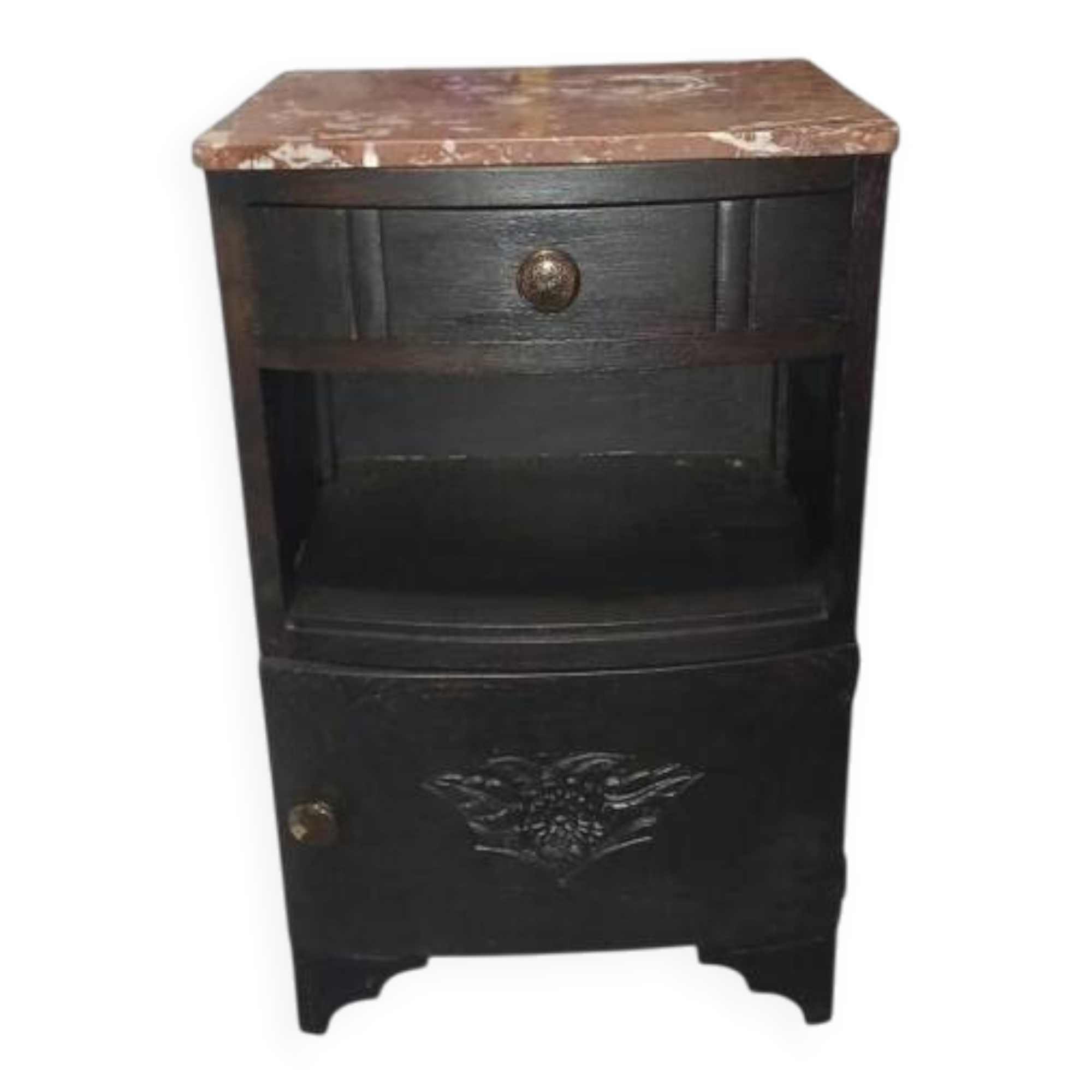 Art Deco bedside table with marble