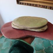 Set of 3 handmade raku ceramic trivets.