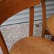 Set of 7 mismatched bistro chairs