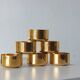 Gold-Plated Brass Set by Pierre Forssell for Skultuna, Sweden, 1970s, Set o