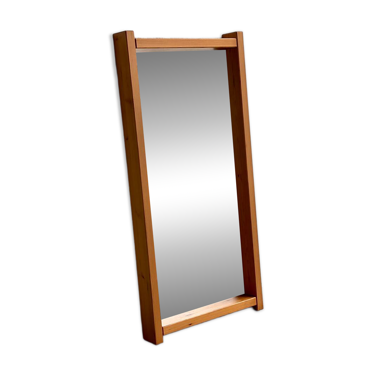 Large mirror in Swedish pine, 1970s