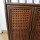 Retro-vintage-Low sideboard-library - cane-wood-rattan-1960s