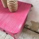 Commode rotin rose vintage