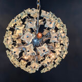 Mid-century glass sputnik chandelier, 1970s