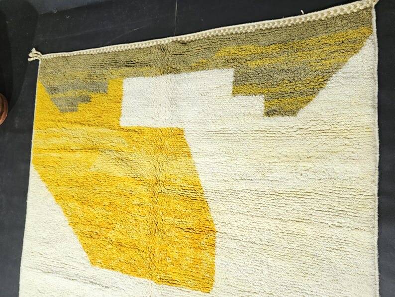 Tapis en laine naturelle marocaine fait main taille 200 x 300 cm