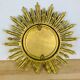 Miroir soleil doré italien années 60 résine