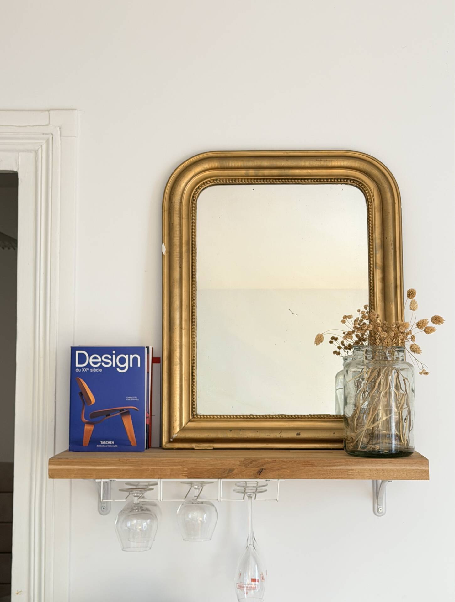 Small Louis-Philippe gilded mirror with mercury glass 48x60cm