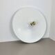 Rare white 52cm Disc Wall Light by Honsel, Germany 1970s