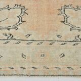 5x9 Soft Orange Handwoven Vintage Persian Rug, 157x263 Cm