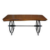 Table basse en bois et métal, 1950s