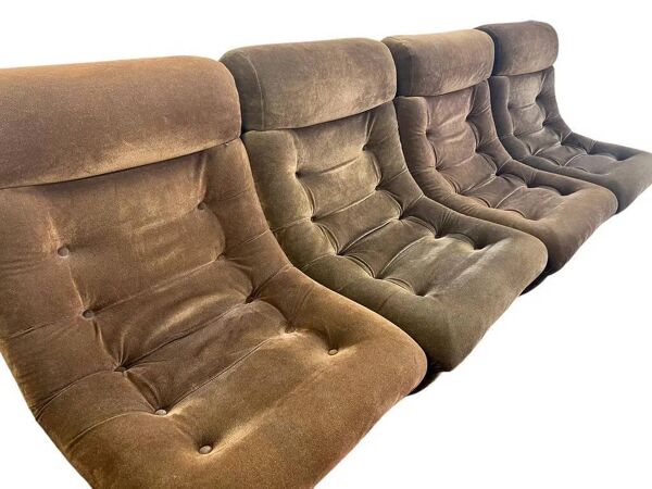 Canapé/canapé/salon modulable vintage 4 pièces meurop