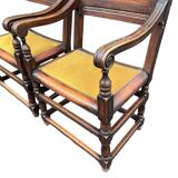 2 paire de fauteuil chaise trône renaissance espagnole