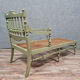 Recamier or provençal rest bench Napoleon III era in lacquered wood