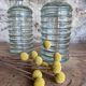 Pots en verre avec couvercles