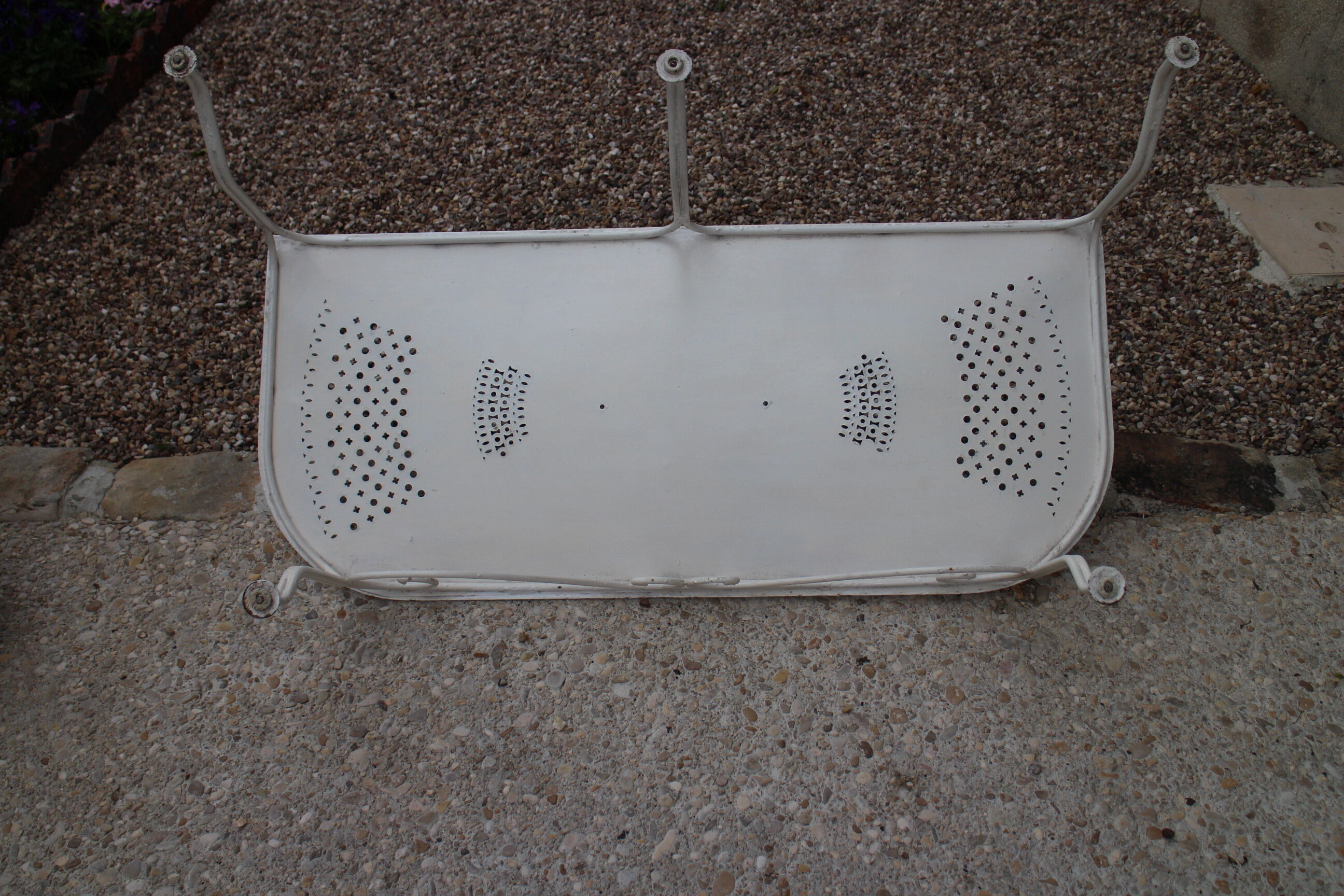 Iron garden bench