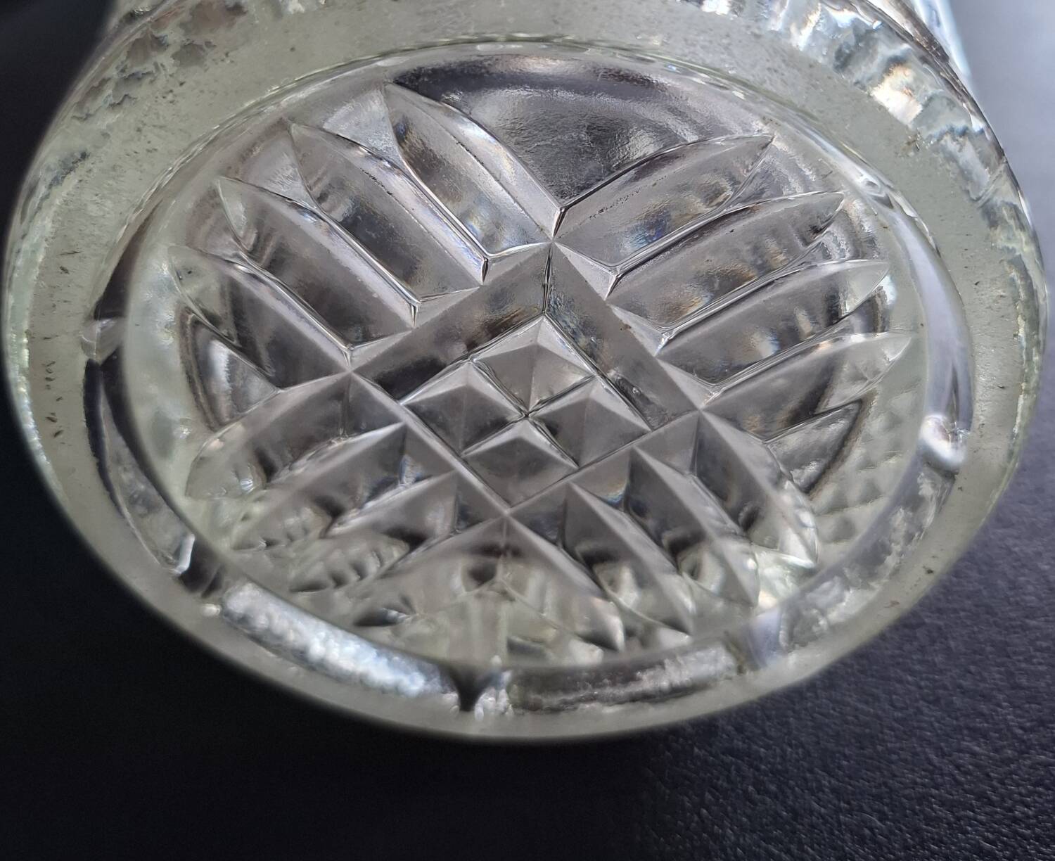 Vintage crystal large vase