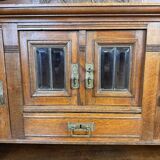 Art Nouveau period stepped desk in carved oak circa 1900