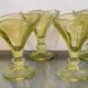 Lot 4 coupes tulipe en verre