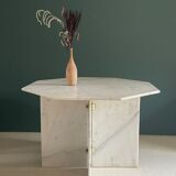 Dining table, hexagonal marble console c.1970