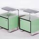 Bauhaus Side Tables in Chrome and Glass by Vichr a Spol., Czech, 1930s, Set of 2