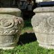 Pair of Medici pot caches in reconstituted stone