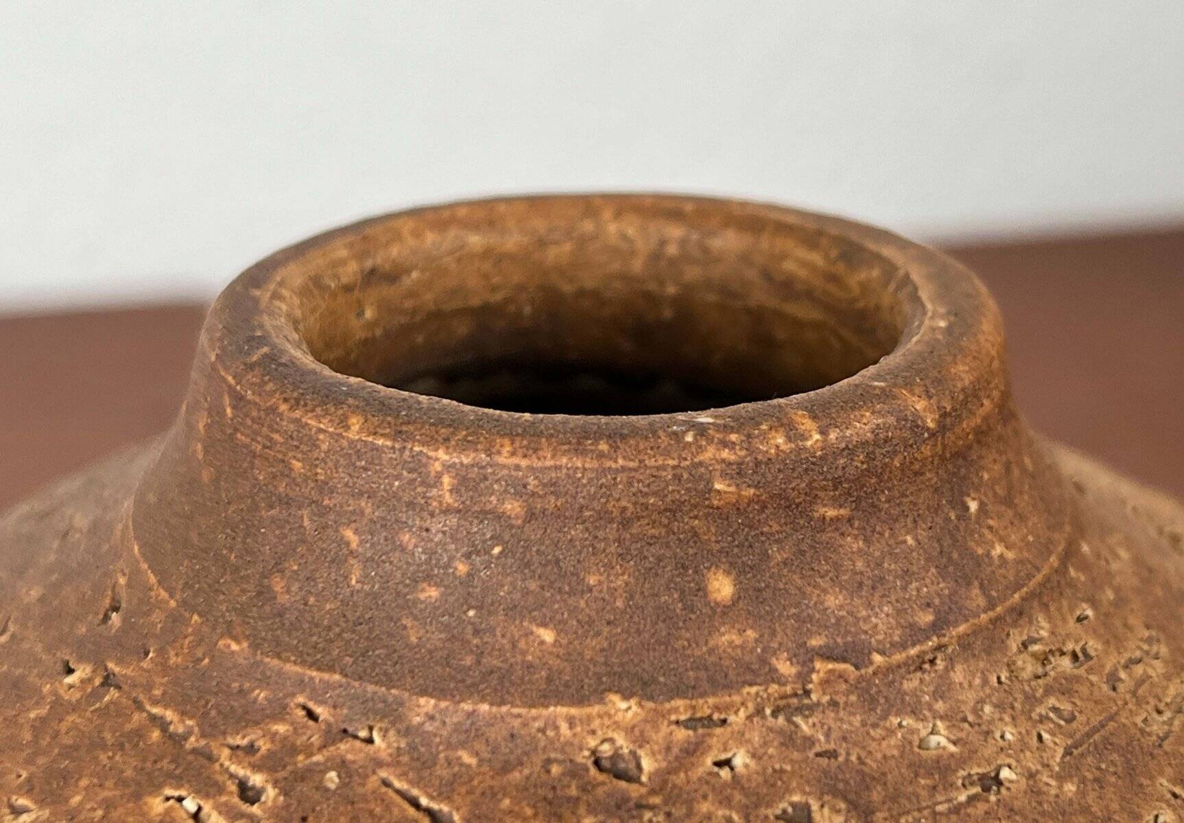 Modern West German ceramic vase from the mid-century by Ü-Keramik Übelacker, 1960s.