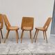 Series of 4 Baumann bistro chairs model Mondor 1950 vintage