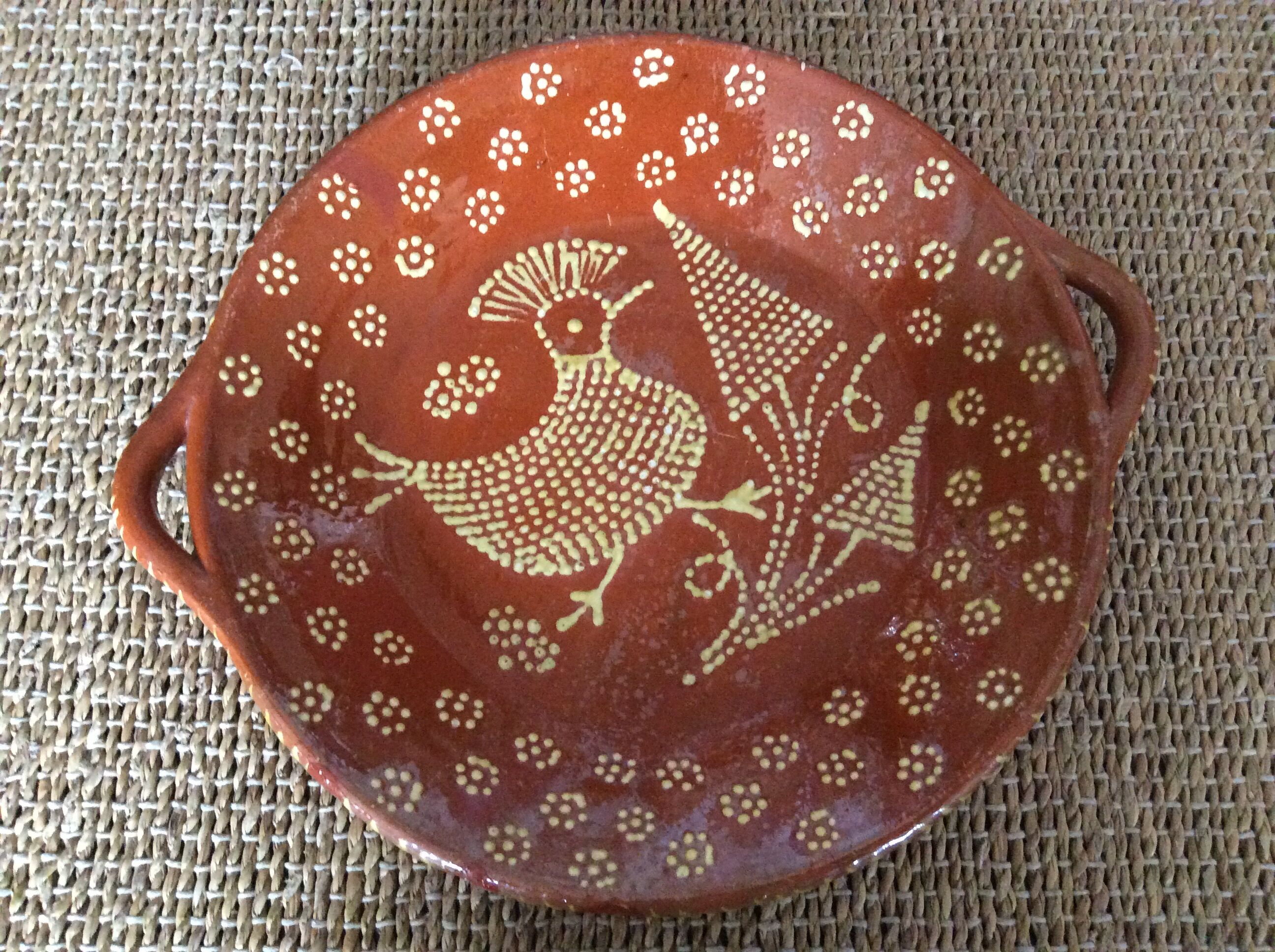 2 terracotta dishes