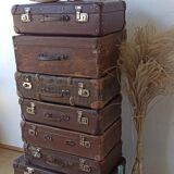 Vintage, retro suitcase set 7pcs