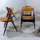 Set of 6 Egon Eiermann SE 18 folding chairs Wilde + Spieth, 1950s