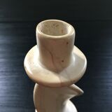 Twisted stone candle holder
