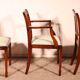 2 chairs and 1 Hepplewhite-style armchair in mahogany (office set)