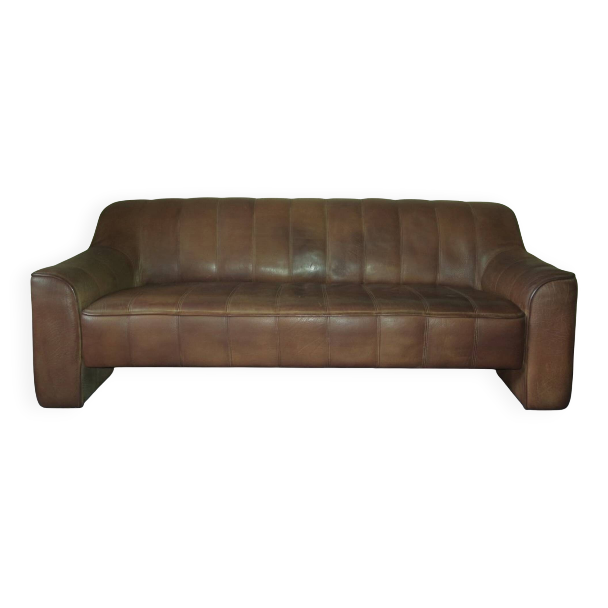 De Sede DS44 buffalo leather 3-seater sofa, Switzerland 1970s