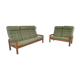 Danish sofa set 2-seater and 3-seater teak by Domino Møbler