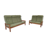 Danish sofa set 2-seater and 3-seater teak by Domino Møbler